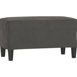 Bancs-vidaXL Banc 70x35x41 cm Velours Gris foncé