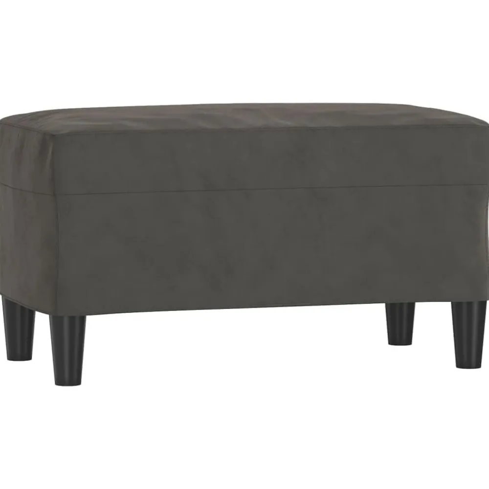 Bancs-vidaXL Banc 70x35x41 cm Velours Gris foncé