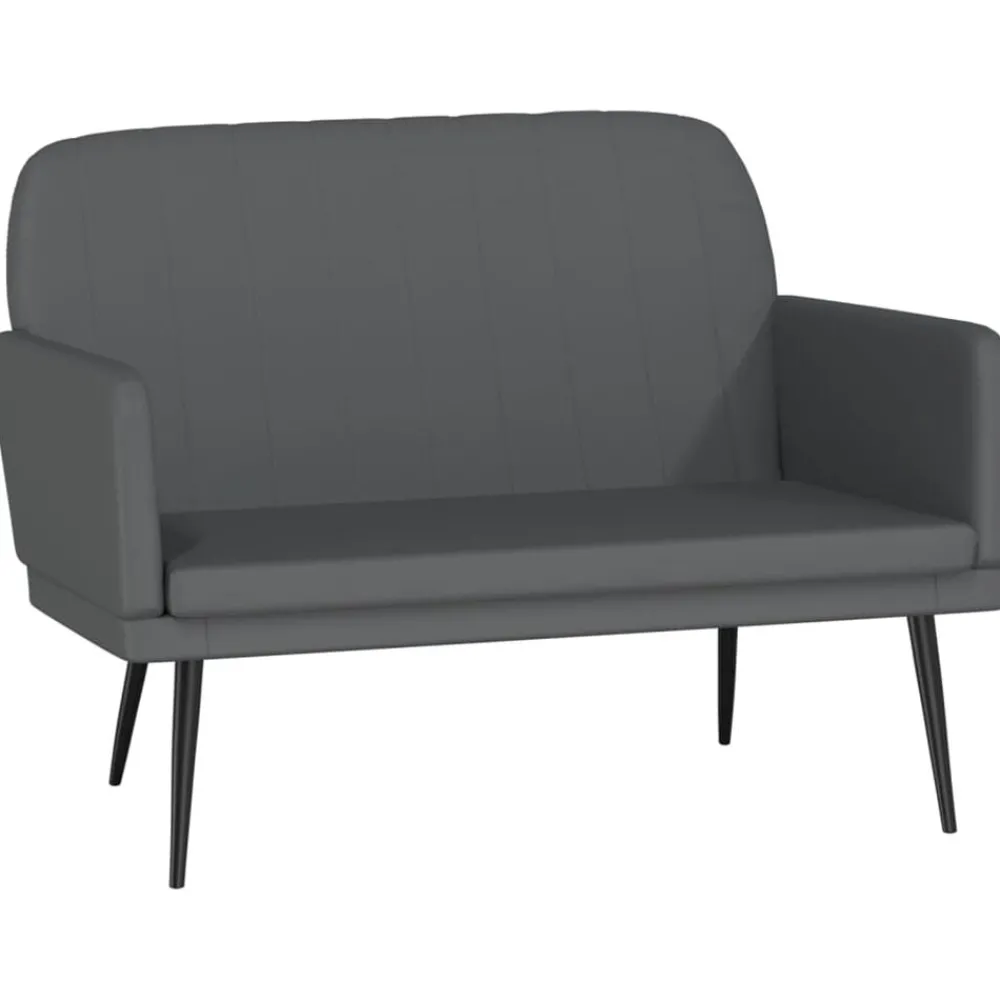 Bancs-vidaXL Banc 107x80x81 cm Similicuir Gris