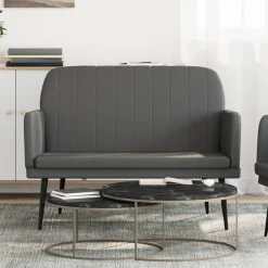 Bancs-vidaXL Banc 107x80x81 cm Similicuir Gris