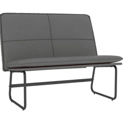 Bancs-vidaXL Banc 100x75x76 cm Similicuir Gris