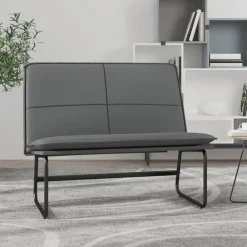 Bancs-vidaXL Banc 100x75x76 cm Similicuir Gris