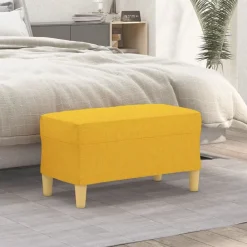 Bancs-vidaXL Banc 70x35x41 cm Tissu Jaune clair