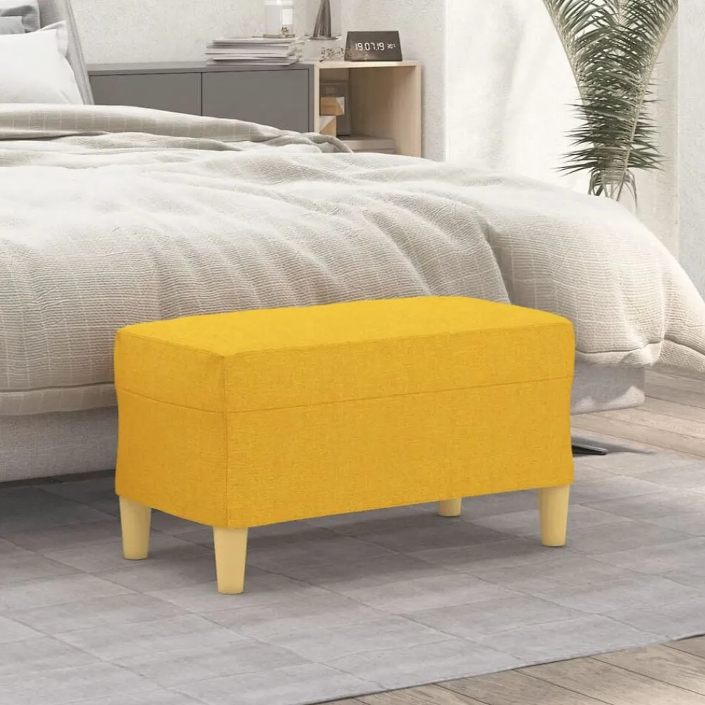 Bancs-vidaXL Banc 70x35x41 cm Tissu Jaune clair