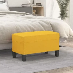 Bancs-vidaXL Banc 70x35x41 cm Tissu Jaune clair