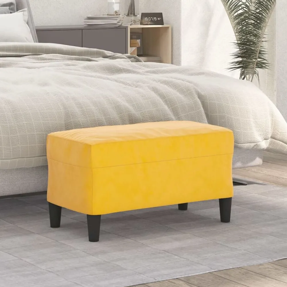 Bancs-vidaXL Banc 70x35x41 cm Velours Jaune