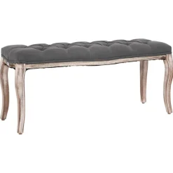 vidaXL Banc Lin Bois solide 110x38x48 cm