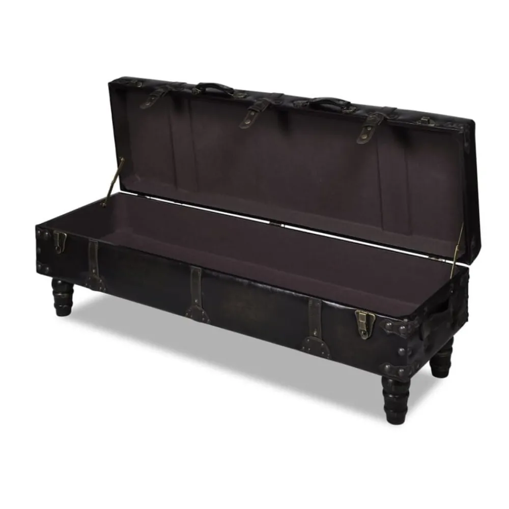 vidaXL Banc long de rangement marron