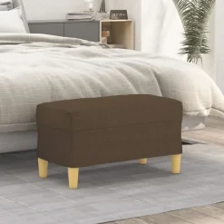Bancs-vidaXL Banc 70x35x41 cm Tissu Marron