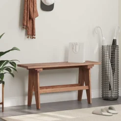 Bancs-vidaXL banc Naturel 100 x 30 x 51 cm Bois massif de récupération