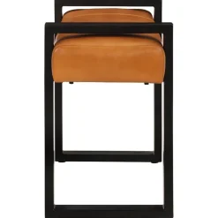 vidaXL Banc Noir et marron 110 cm Cuir de chèvre véritable