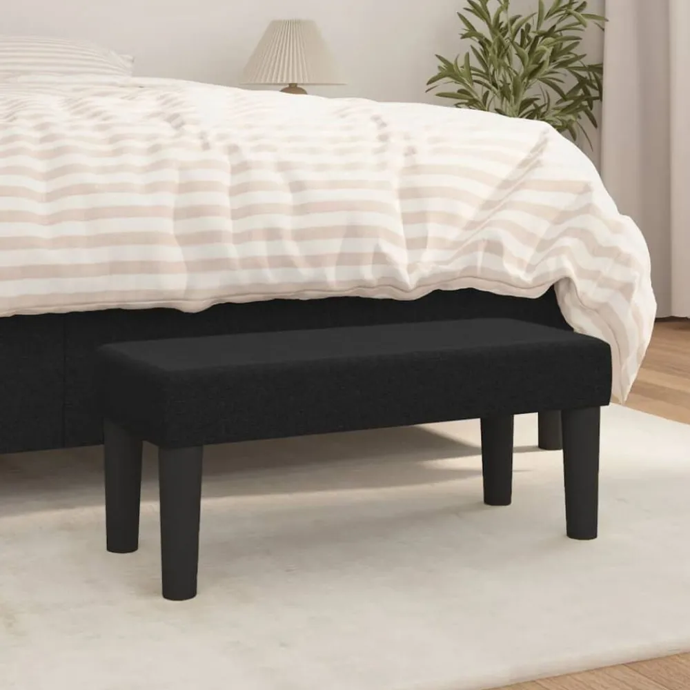 Bancs-vidaXL Banc 70x30x30 cm Tissu Noir