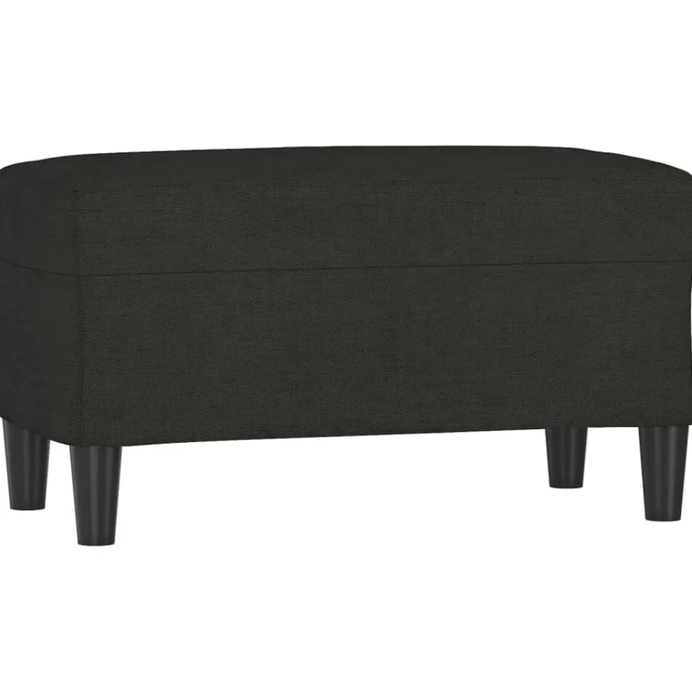 Bancs-vidaXL Banc 70x35x41 cm Tissu Noir