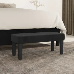Bancs-vidaXL Banc 70x30x30 cm Velours Noir