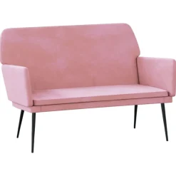 Bancs-vidaXL Banc 108x79x79 cm Velours Rose
