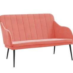 Bancs-vidaXL Banc 110x76x80 cm Velours Rose