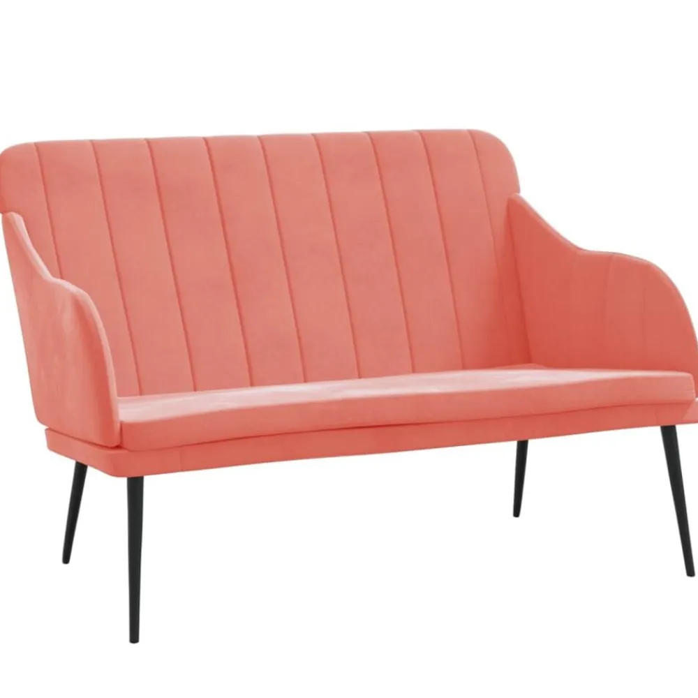 Bancs-vidaXL Banc 110x76x80 cm Velours Rose