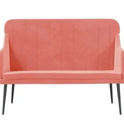 Bancs-vidaXL Banc 110x76x80 cm Velours Rose