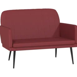 Bancs-vidaXL Banc 107x80x81 cm Similicuir Rouge bordeaux