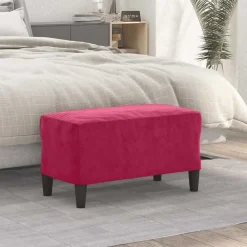 Bancs-vidaXL Banc 70x35x41 cm Velours Rouge bordeaux