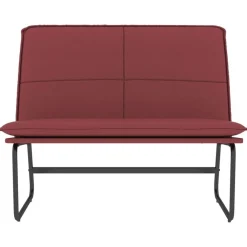 Bancs-vidaXL Banc 100x75x76 cm Similicuir Rouge bordeaux