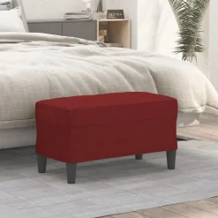 Bancs-vidaXL Banc 70x35x41 cm Tissu Rouge bordeaux