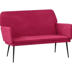 Bancs-vidaXL Banc 108x79x79 cm Velours Rouge bordeaux