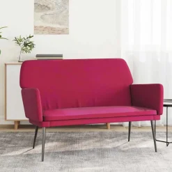 Bancs-vidaXL Banc 108x79x79 cm Velours Rouge bordeaux
