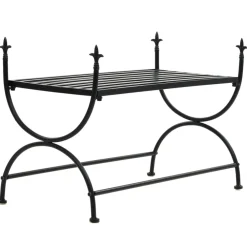 vidaXL Banc Style vintage Métal 83 x 42 x 55 cm Noir