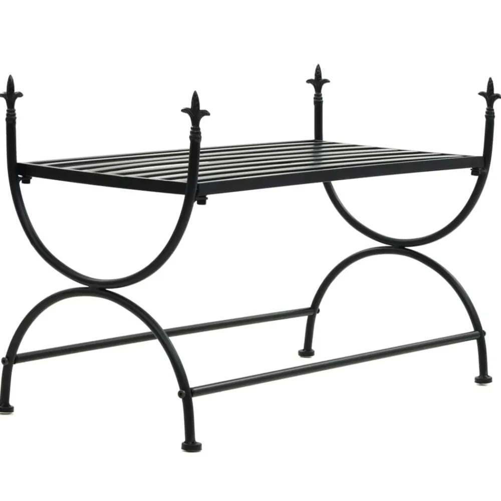 vidaXL Banc Style vintage Métal 83 x 42 x 55 cm Noir