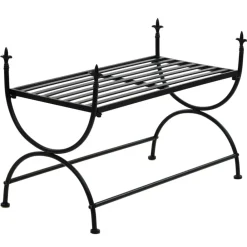 vidaXL Banc Style vintage Métal 83 x 42 x 55 cm Noir