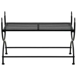 vidaXL Banc Style vintage Métal 83 x 42 x 55 cm Noir