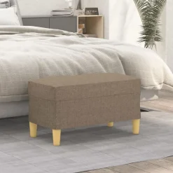 Bancs-vidaXL Banc 70x35x41 cm Tissu Taupe