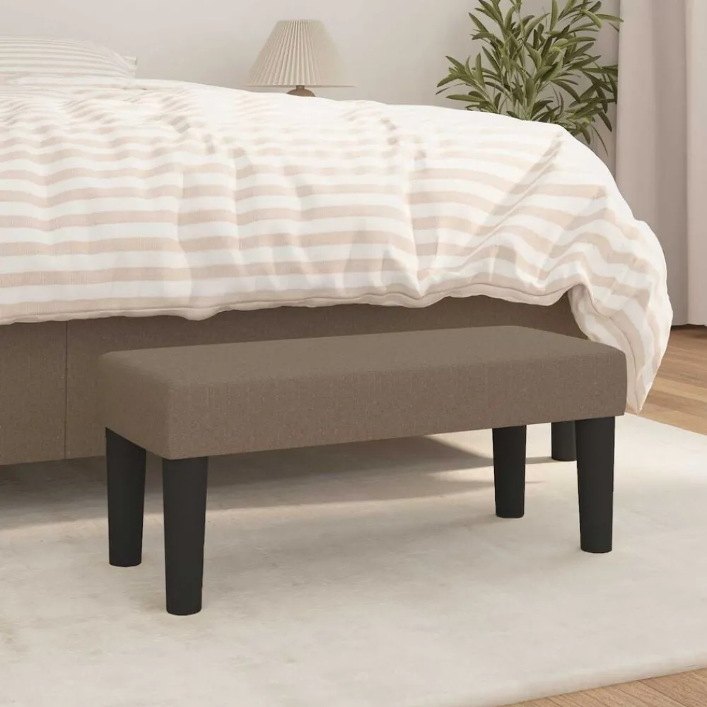 Bancs-vidaXL Banc 70x30x30 cm Tissu Taupe
