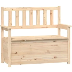 Bancs-vidaXL Banc 112,5x51,5x96,5 cm Bois de pin massif Naturel