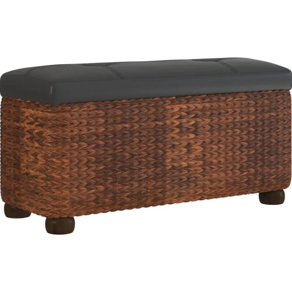 vidaXL Bancs de rangement lot de 2 et coussin 69 cm quenouille