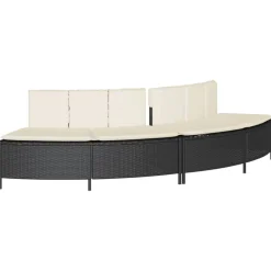 Piscine & Spa-vidaXL Bancs de spa avec coussins 2 pcs résine tressée Noir