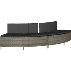 vidaXL Bancs de spa avec coussins 2 pcs résine tressée