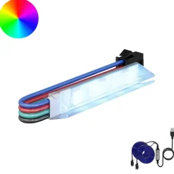 Luminaires-vidaXL Bande LED 2 pcs Noir et Multicolore 1745 mm Cuivre et plastique