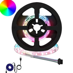 Luminaires-vidaXL Bande LED 2 pcs Noir et Transparent 350 mm Cuivre et plastique