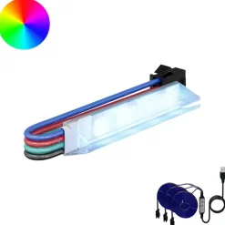 vidaXL Bande LED 2 pcs Noir et Multicolore 1745 mm Cuivre et plastique