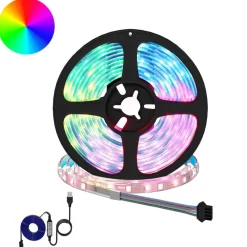 Luminaires-vidaXL Bande LED 2 pcs Noir et Transparent 2500 mm Cuivre et plastique