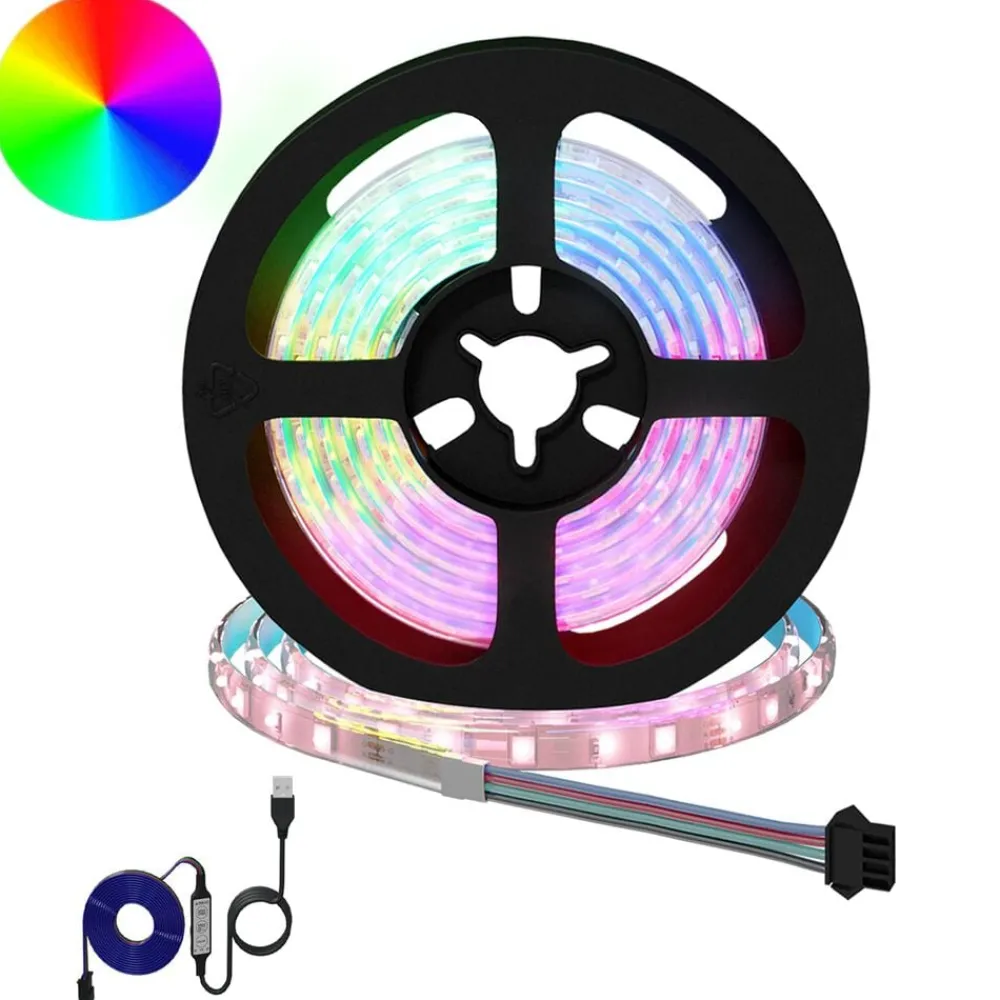 Luminaires-vidaXL Bande LED 2 pcs Noir et Transparent 1300 mm Cuivre et plastique