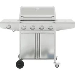 Arts De La Table & Arts Culinaires-vidaXL Barbecue à gaz avec 5 brûleurs argenté acier inoxydable