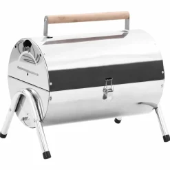 Arts De La Table & Arts Culinaires-vidaXL Barbecue au charbon portable Acier inoxydable Grilles doubles
