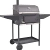 vidaXL Barbecue au charbon de bois avec étagère inférieure Noir