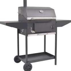 vidaXL Barbecue au charbon de bois avec étagère inférieure Noir