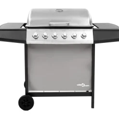 Arts De La Table & Arts Culinaires-vidaXL Barbecue gril à gaz avec 6 brûleurs Noir et argenté