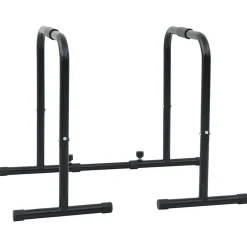 vidaXL Barre de Dips Noir 116 x 66 x 74,5 cm Acier enduit de poudre
