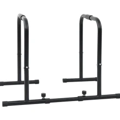 vidaXL Barre de Dips Noir 116 x 66 x 74,5 cm Acier enduit de poudre